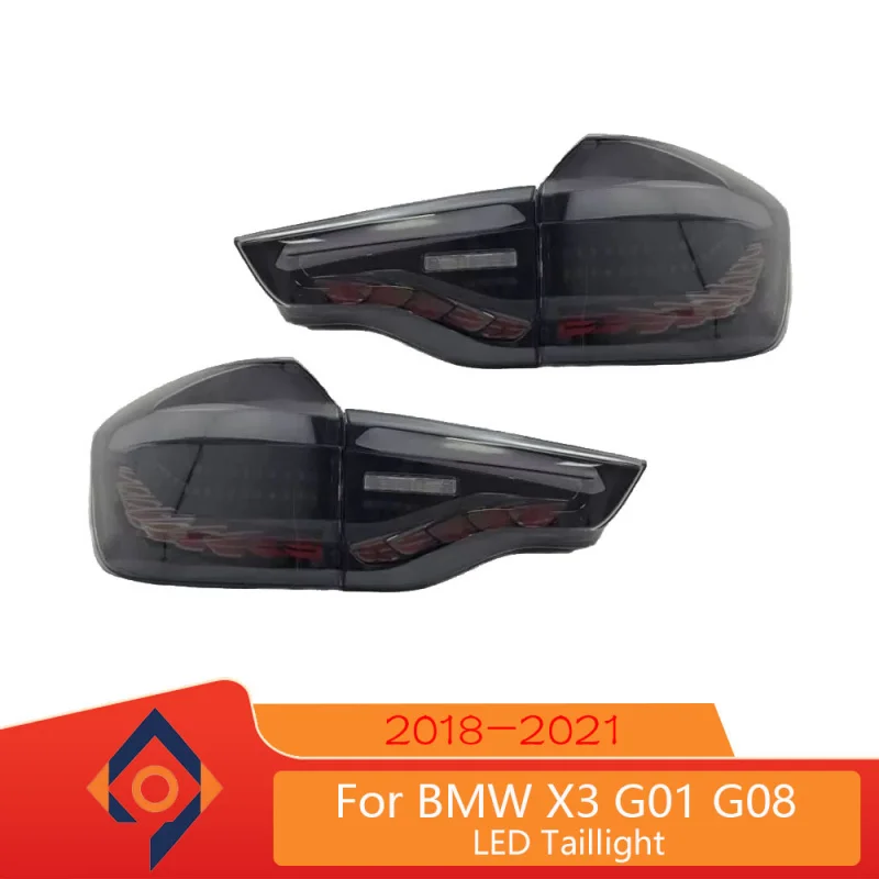 For BMW X3 G01 G08 Taillight Assembly 2018-2021 Modified Dragon Scale Type Scanning LED Driving Light Streamer Plug And Play