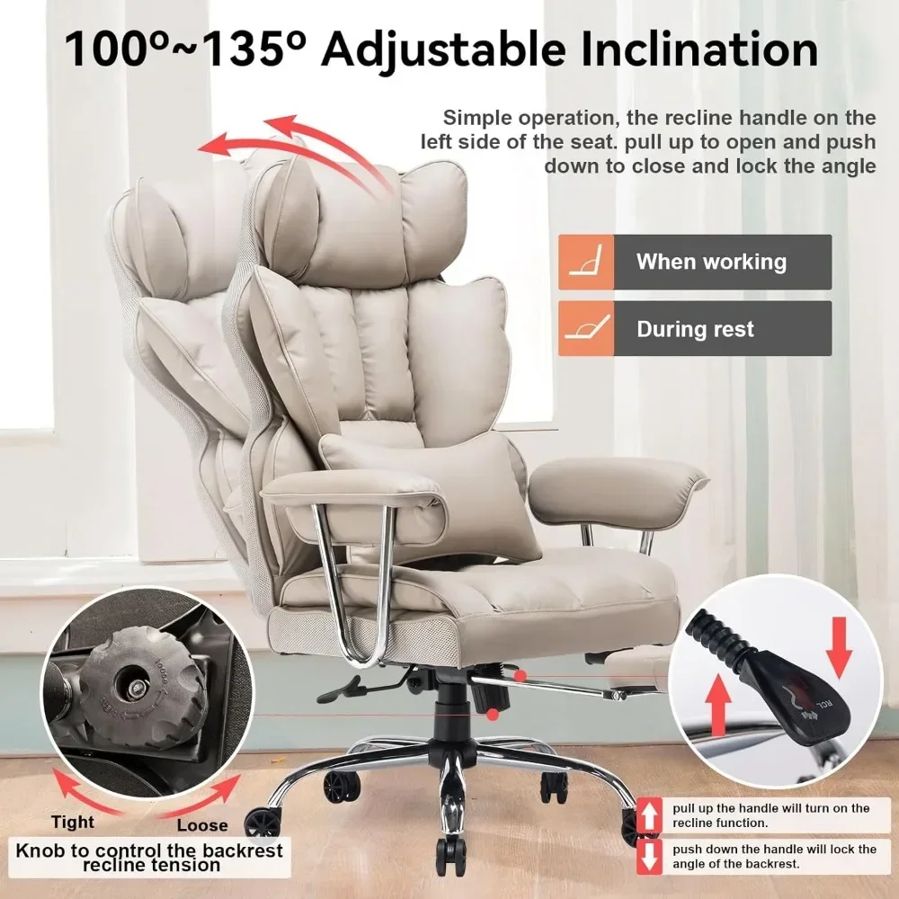 Computer Chair Managerial Executive Office Chair Gaming Gamer Desk Armchair Relaxing Backrest Ergonomic Swivel Massage Pc