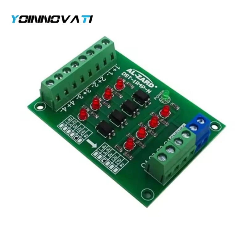 DST-1R4P-N Optocoupler Isolation Board Voltage Converter Isolated Module PLC Signal Level Board NPN Output 1.8V 3.3V 5V 12V 24