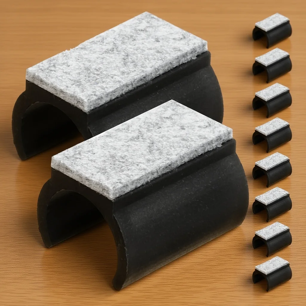 

10Pcs U Shape Furniture Pads Felt and Plastic Chair Foot Protectors for Wood Floors No Slip Chair Leg Caps for Indoor Seating