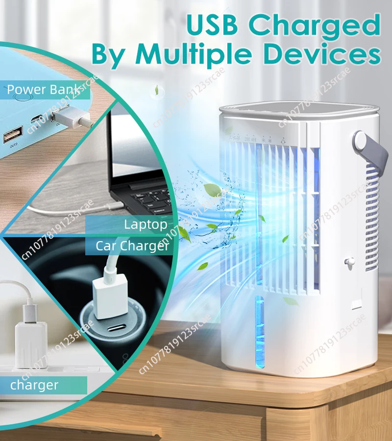 

4 in 1 portable air conditioner oscillating mini air conditioner 900ml evaporative air cooler fan