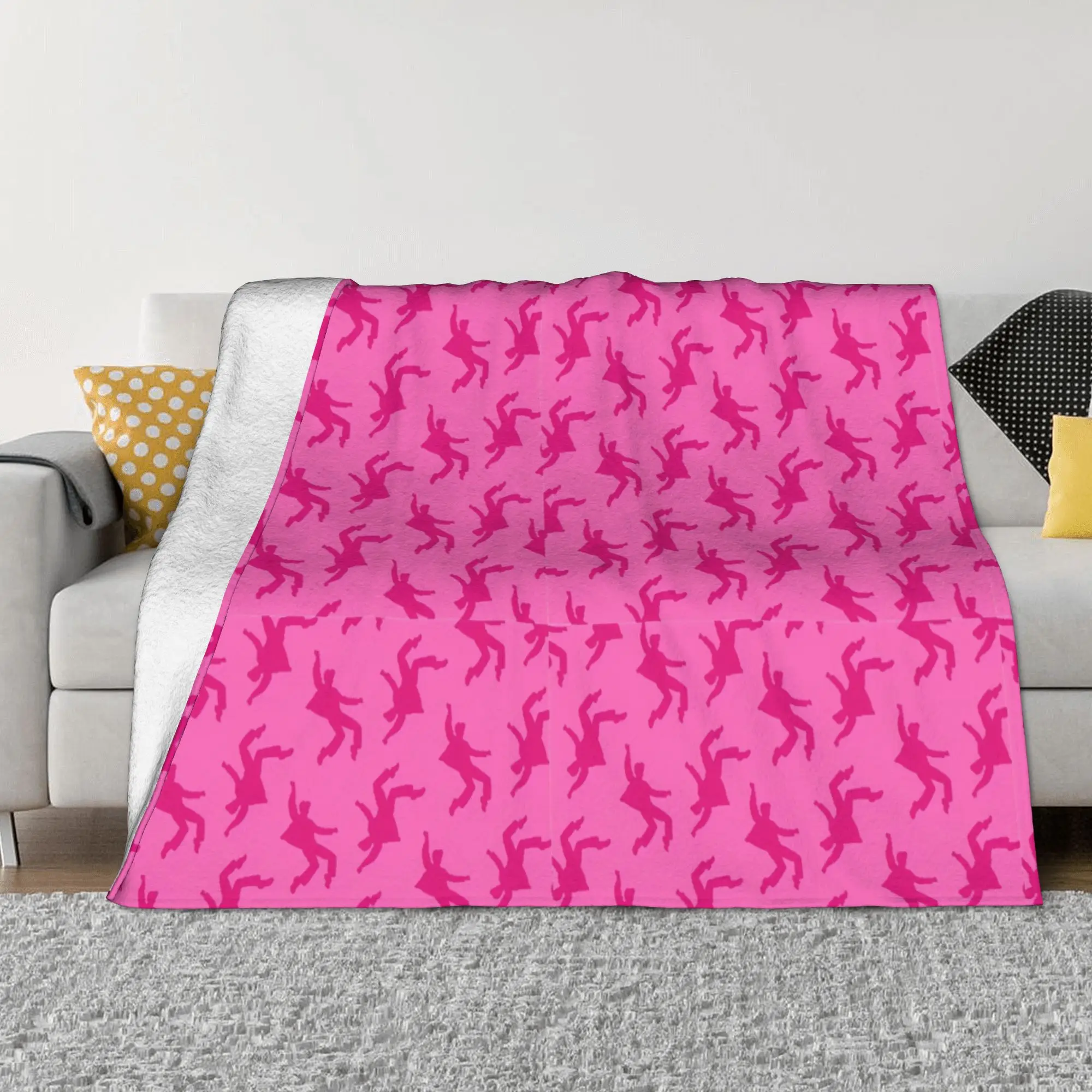 Pink E-Elvis P-Presleys Pattern Blanket Coral Fleece Plush Spring/Autumn  Portable Throw Blanket for Home Couch Bedspreads