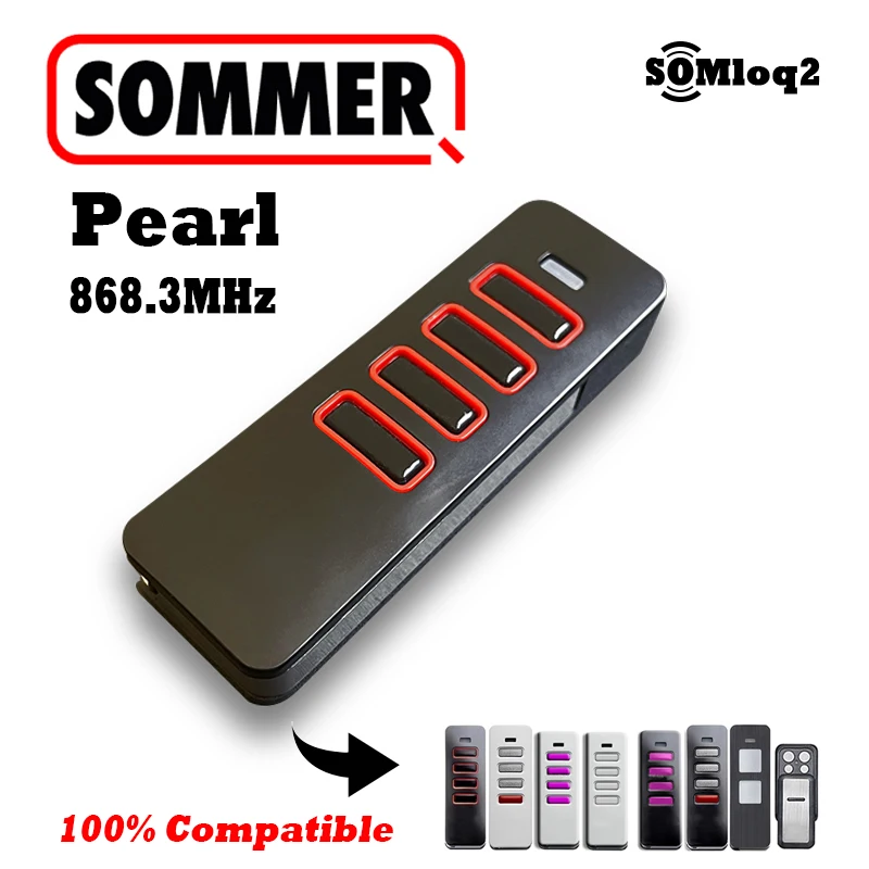 

SOMMER Pearl Slider Vibe Twin 4018V000 TX55-868-4 S10779-00001 4019V000 4019V001 4019V003 Пульт дистанционного управления гаражными воротами 868,8 МГц