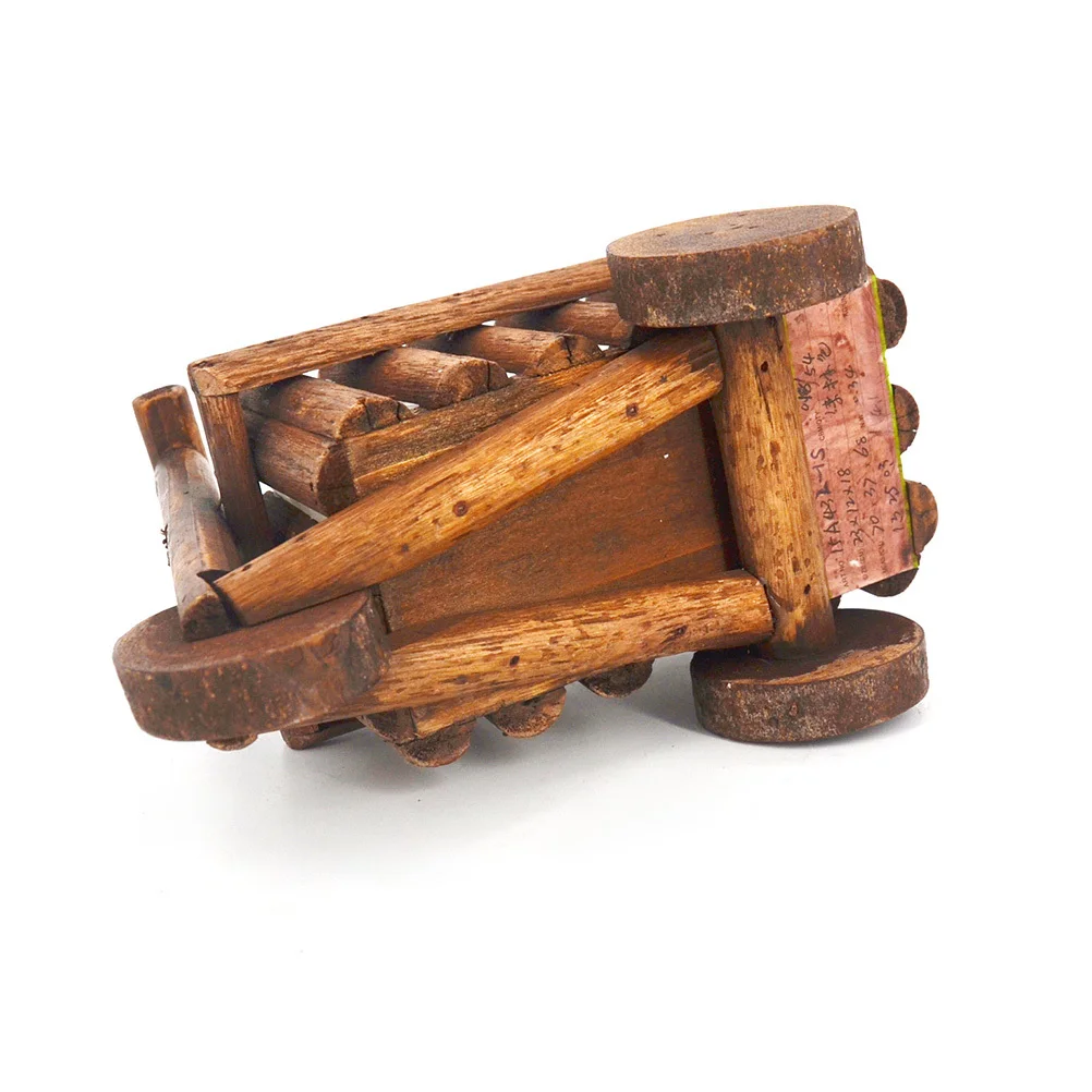 

Vintage Wooden Cart Flower Pot Stylish Hanging Planter for Indoor Outdoor Use Small Cactus Air Plant Container Home Decor