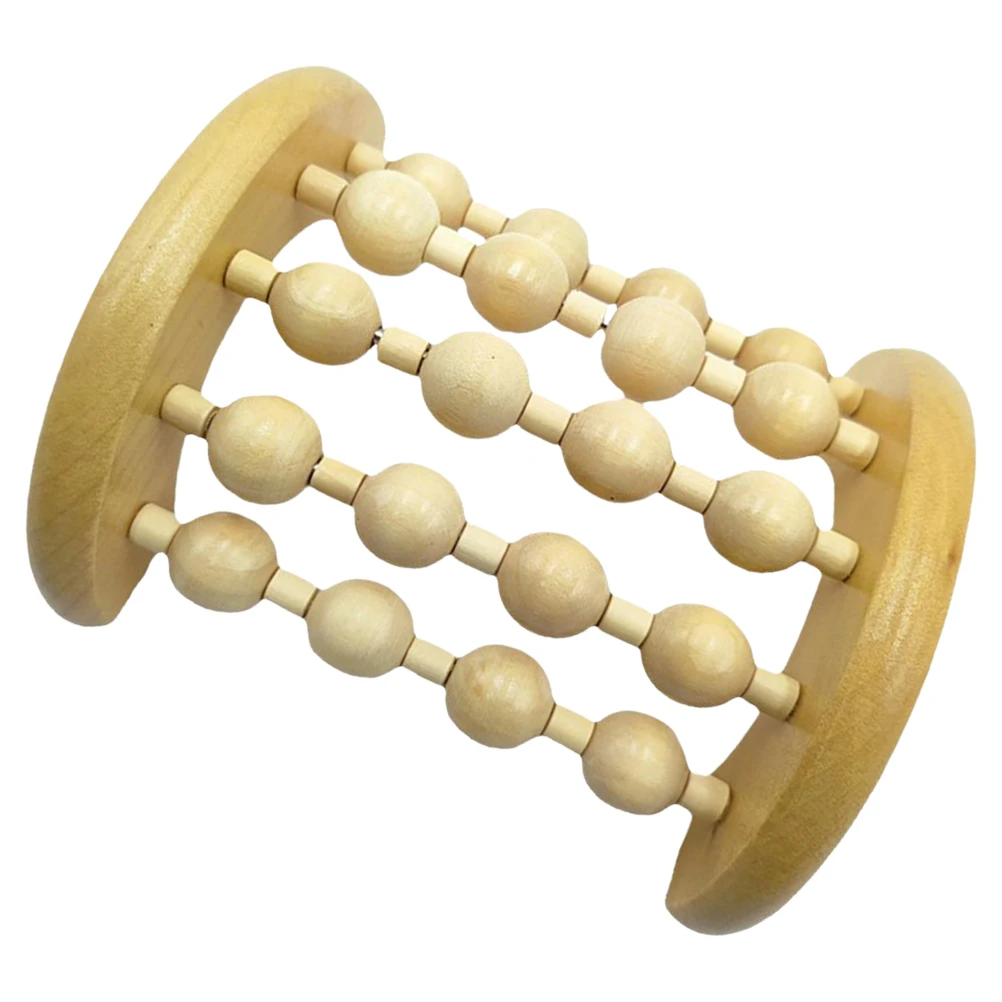 

Feet Massager Wooden Acupoint Roller Relax Use Full Body Manual Muscle Relief Foam Muscle Roller Manual Massager