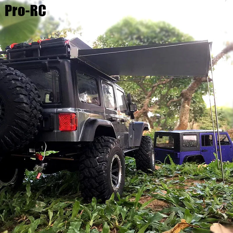 1/8 1/10 Scale Rc Car Metal Side Trim Roof Tent Universal Simulation ARB Camping Awning TRX4 SCX10 II RGT Model Parts