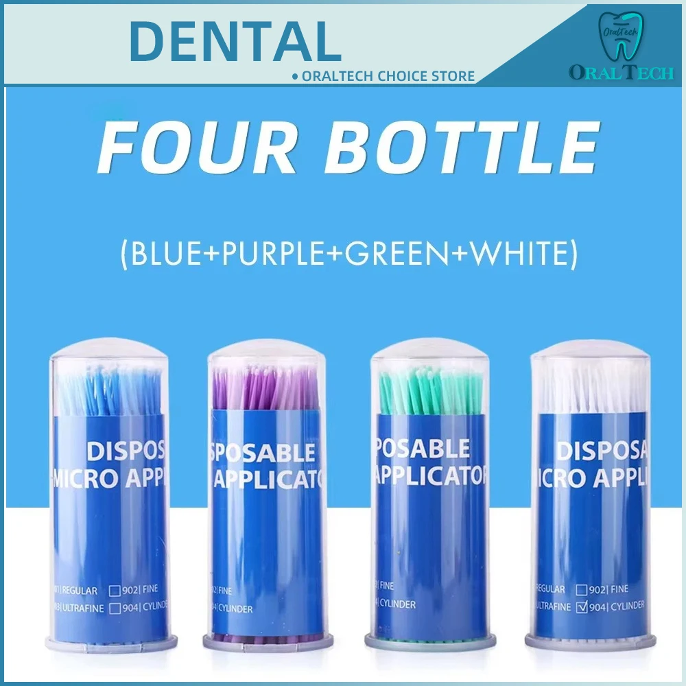 

100 шт./бутылка, одноразовые аппликаторы для микро-кистей