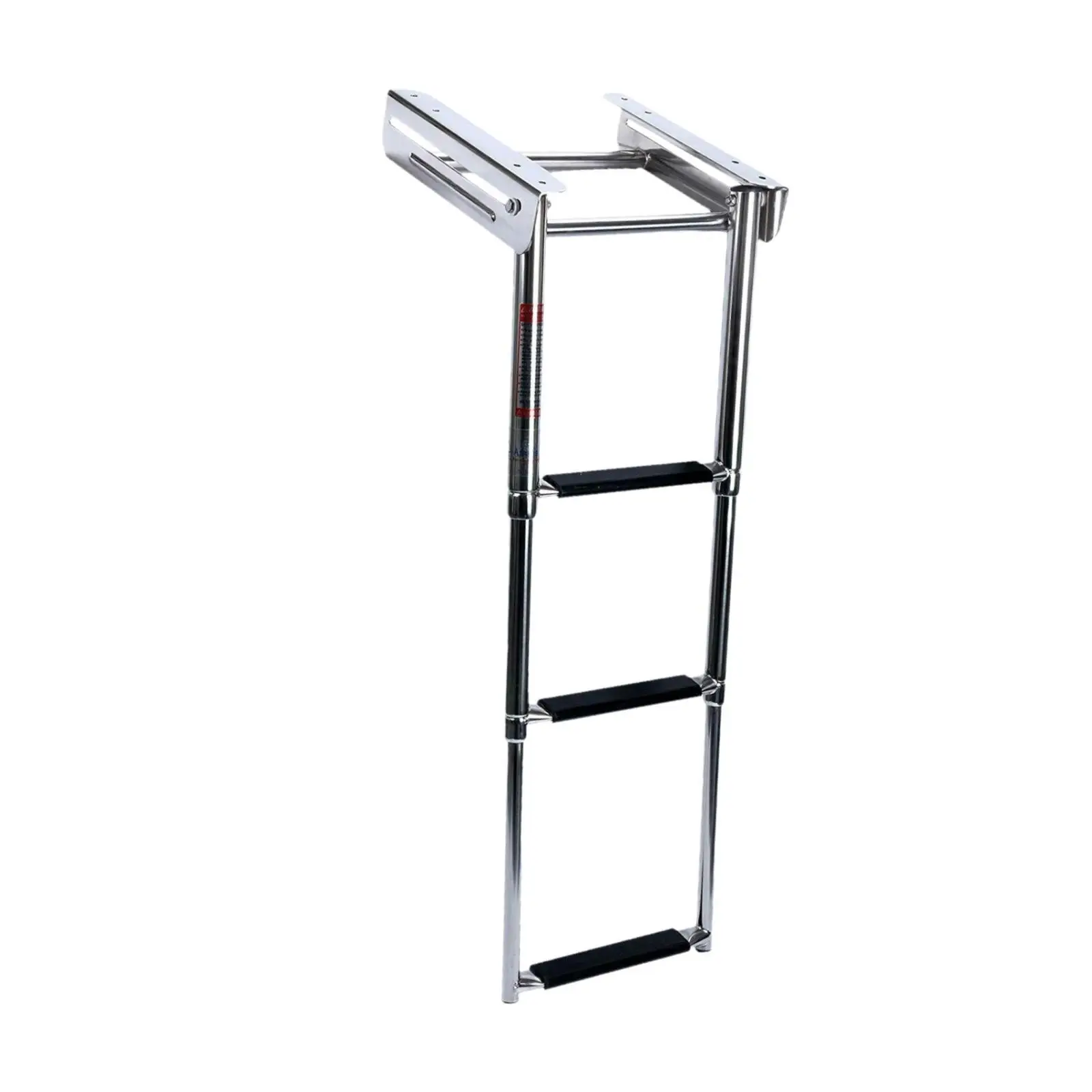 

3 Steps Boat Ladder Foldable Telescopic Stainless Steel Nonslip Swim Ladder