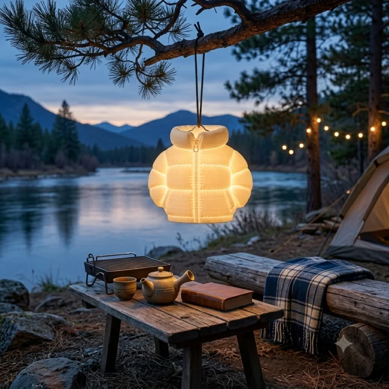 Small Down White Jacket Lampshade Compatible With Goal Zero Lamp 3D Printed Light Cover