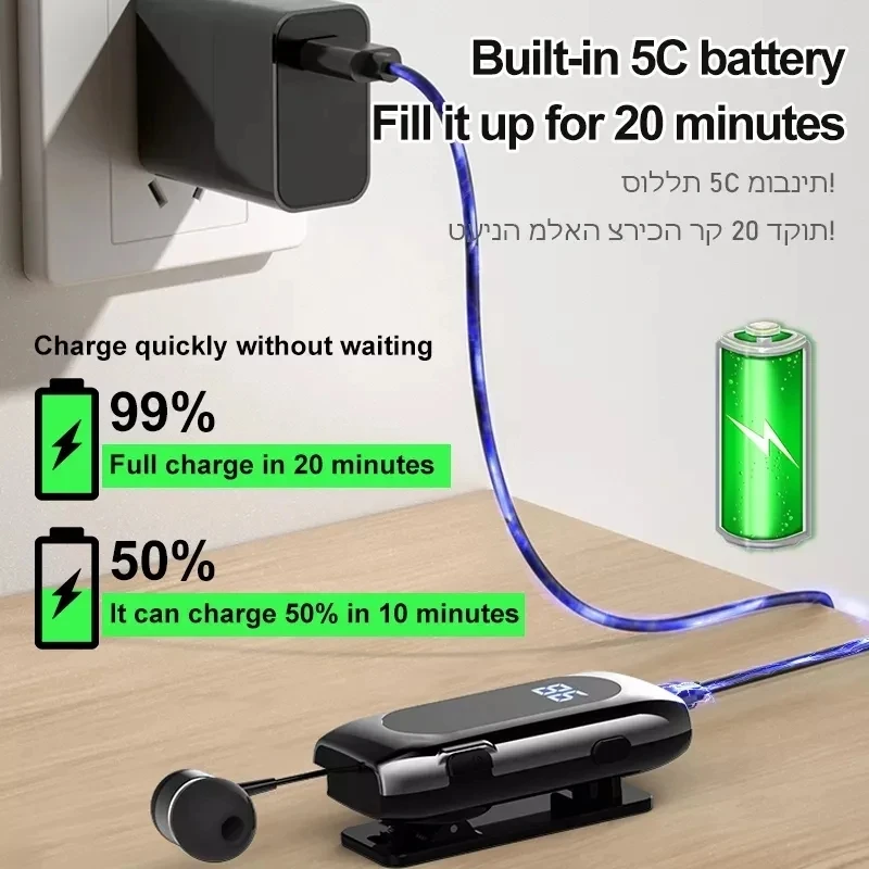 K55 Lavalier Business Bluetooth наушники со светодиодным цифровым дисплеем, беспроводные задания в гарнитуре с громкой связью лотоса со съемным проводом