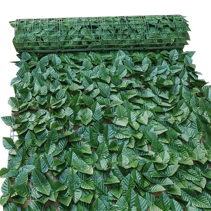 Painéis De Tela De Privacidade De Folha Verde Artificial Faux, Cerca De Planta De Jardim, Hedge De Rattan Ao Ar Livre, Decoração De Casa, 0.5X1M, 6 Unidades por Conjunto