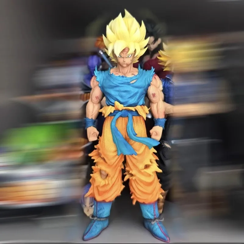 Figura de Dragon Ball Son Goku Vf, colección de estatuas de Anime Super Saiyan Goku de primera generación, Dbz, daño de batalla, muñecos Goku, juguetes, regalos