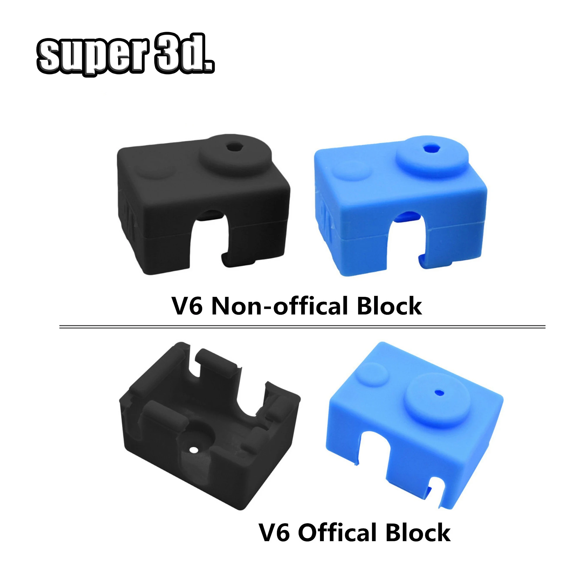 3D Printer V5/V6 volcano Protective Silicone Sock Insulation Cover Case for Heater Block MK8 / MK10 /MK9 Silicone sleeve Hot End