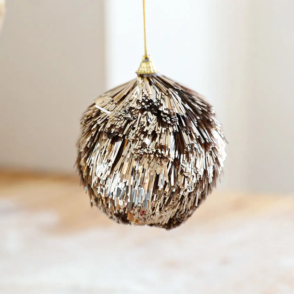 Modern Christmas Pine Cone Ornament Wood Foam Hanging Pendant Natural Style Tree Decor For Festive Holiday Home Supplies
