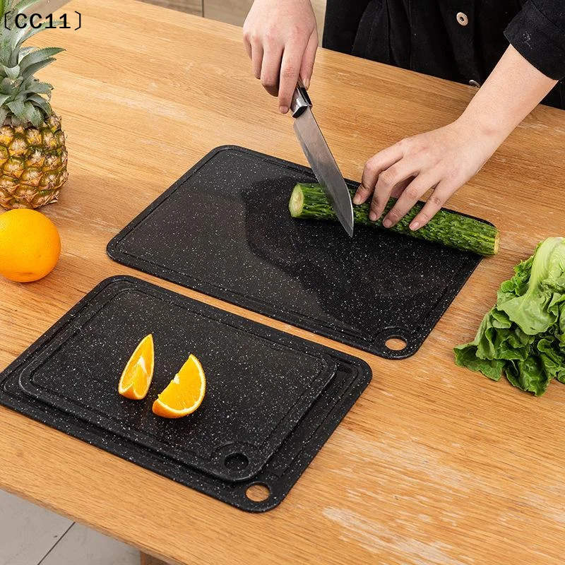 All Sizes Kitchenware High Quality  Chopping Board Anti Mildew Cutting Board Black Marble Style Double Side Use〔CC11〕