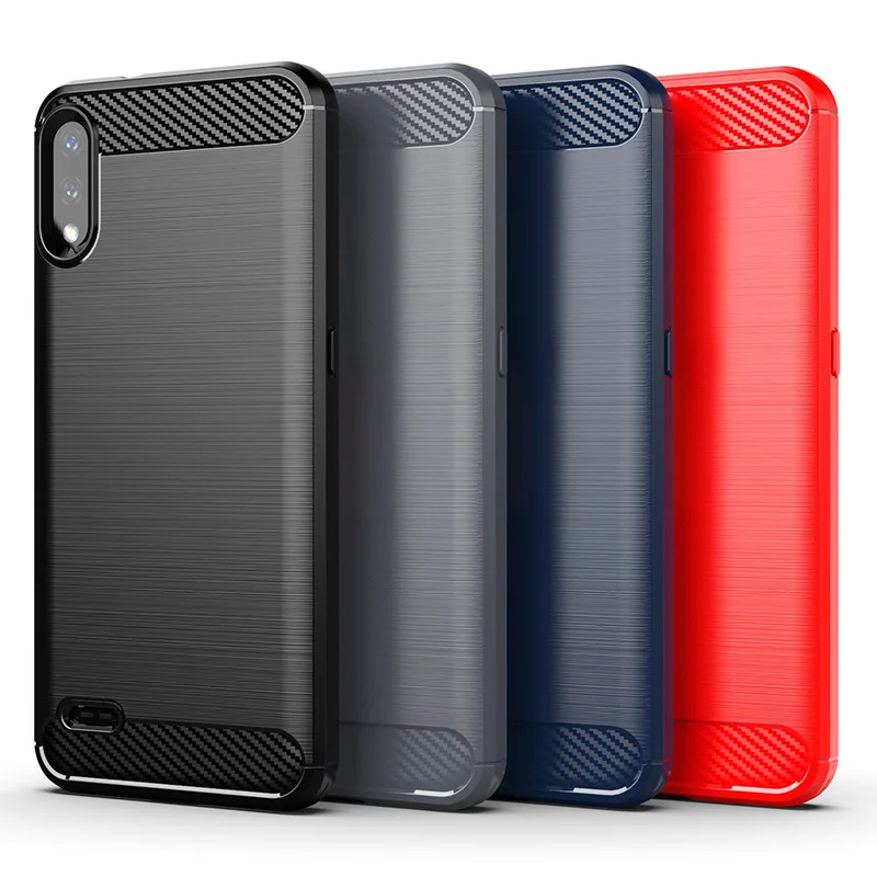 Full Protective Back Cover for LG K22 k22+ Shockproof Carbon Fiber Case for lg k22 plus Anti-knock Silicone Phone Case