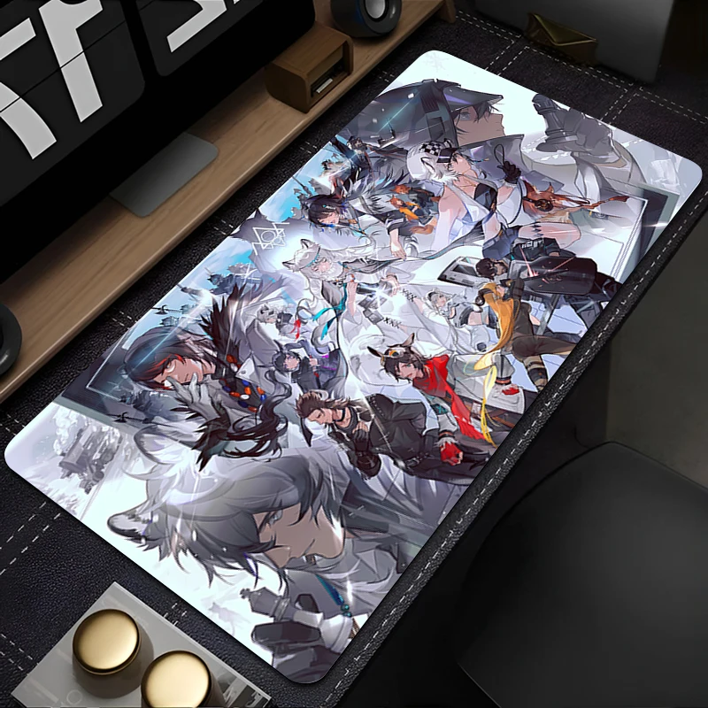 Gaming Mousepad Big Computer Gamer Mouse pad Designed specifically A-arknights Natural Rubber with Locking Edge Gaming Mouse Mat