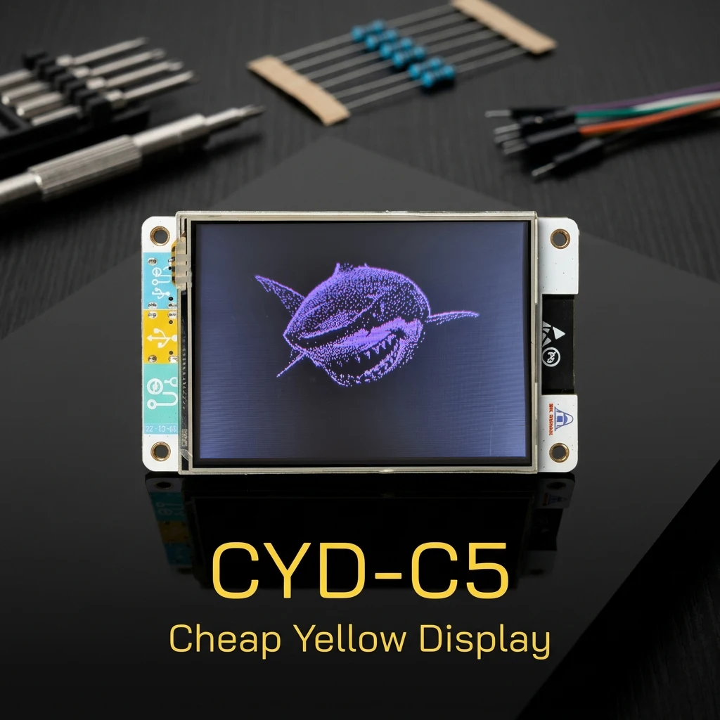 NM-CYD-C5 Cheap Yellow Display with 2.8″ TFT LCD Touchscreen with ESP32-C5 Support NM-RF-HAT Dual Band WiFi IoT Mainboard