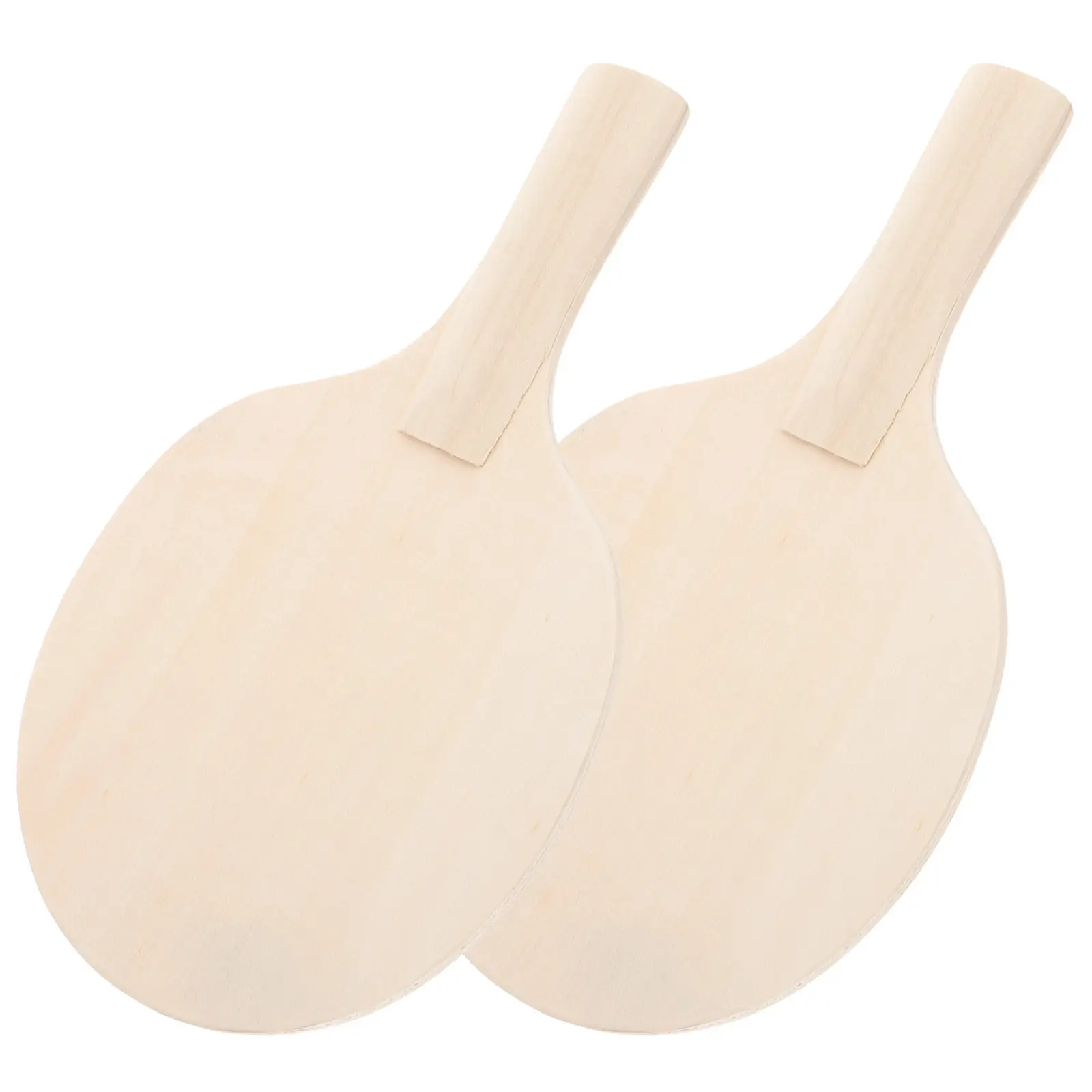 

2Pcs DIY Table Tennis Paddle Bases Unfinished Kids Exercising Training Device Indoor Outdoor Sports Game for Beginners