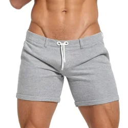 2024 Summer New Casual Mens Breathable Shorts Leisure Solid Color Stretch Slim Fit Short Pant Men Comfort Sleepwear Soft Shorts