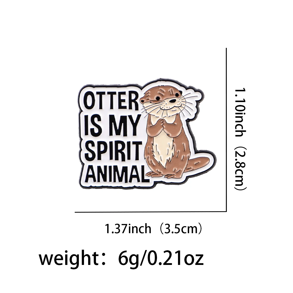 Otter Lover Enamel Pin Animal Funny Brooch Pines Lapel Pins Badge on Backpack Clothing Accessories Fashion Jewelry Friends Gifts