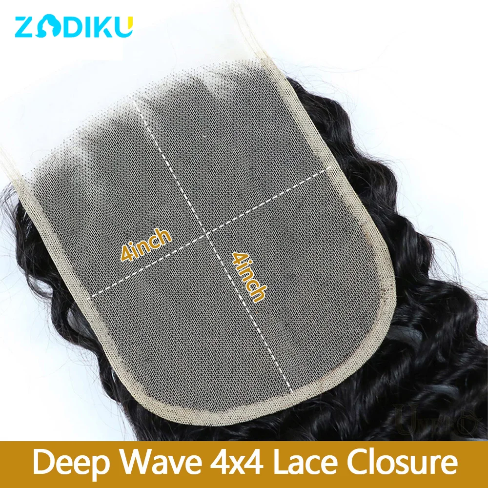 4x4 شفاف Hd الدانتيل إغلاق مجعد موجة عميقة 100% الشعر البشري فقط ريال HD الدانتيل الشفاف إغلاق الشعر البشري الخام HD Prepluck #4