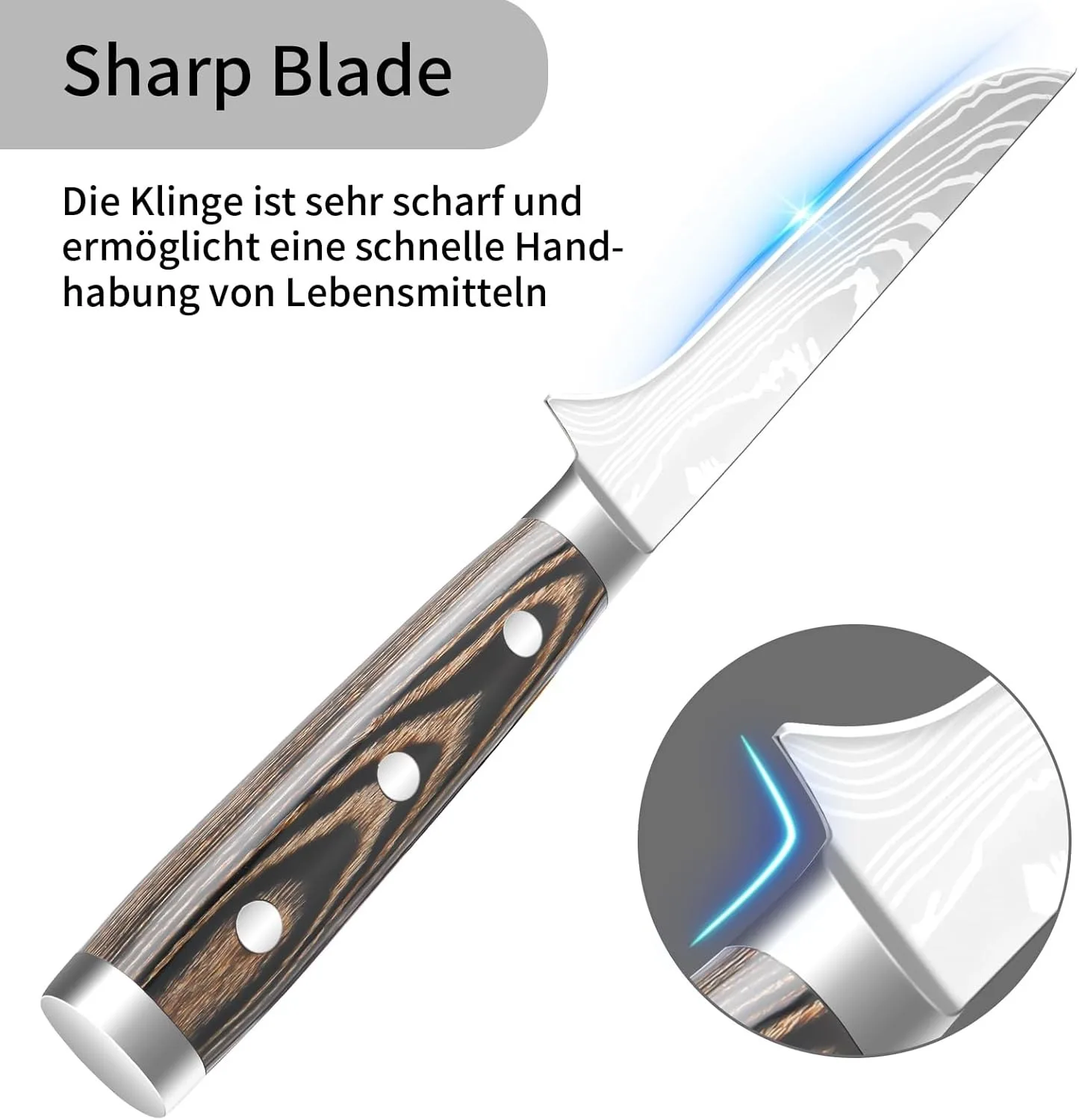 سكين قطع عظام دمشق، سكين قاتل الخنازير، سكين الحلاقة الاحترافي التجاري، سكين قطع لحم الخنزير من الفولاذ المقاوم للصدأ