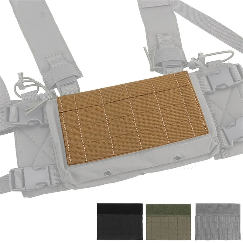 Full MOLLE Panel Micro Fight Chassis Hanging Panel For MK4 Chest Rig Hunting Vest Front Magic Hook Sticker Cover Vest