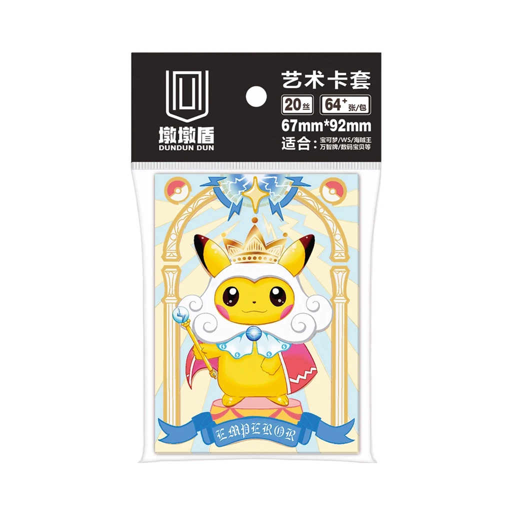 64 unids/set 67x92mm Pikachu Gengar Pokemon manga tamaño estándar PTCG tarjeta de colección protección proceso láser