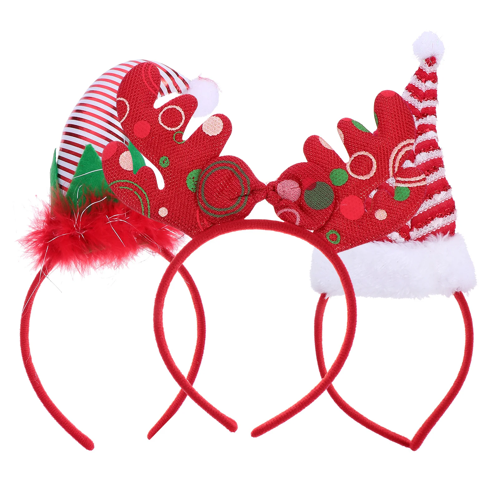 

3Pcs Christmas Antler Hair Hoop Hat Hairband Party Accessories Elegant Fun Headwear Antler Hairband Hat Hair Hoop