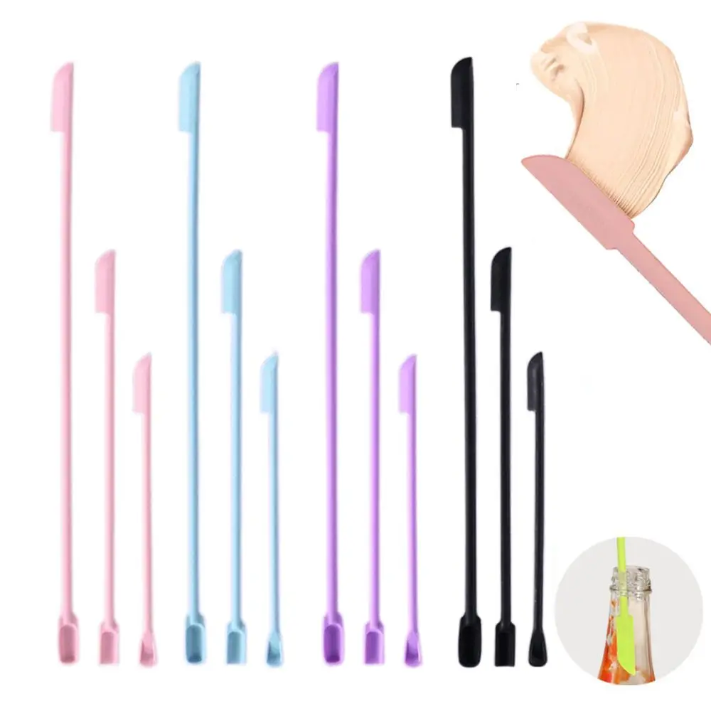 Reusable Cream Face Mask Brush Cosmetic Last Drop Scoop Cosmetics Spoon Makeup Brushes Deep Bottle Scraper Silicone Spatula