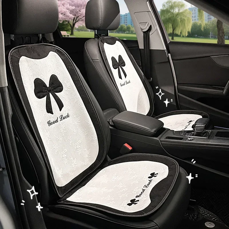 New Cute Minimalist Car Seat Cushion Pad Full Set Soft Plush Car Seat Cover Protector Dust Proof Winter Interior Accessories