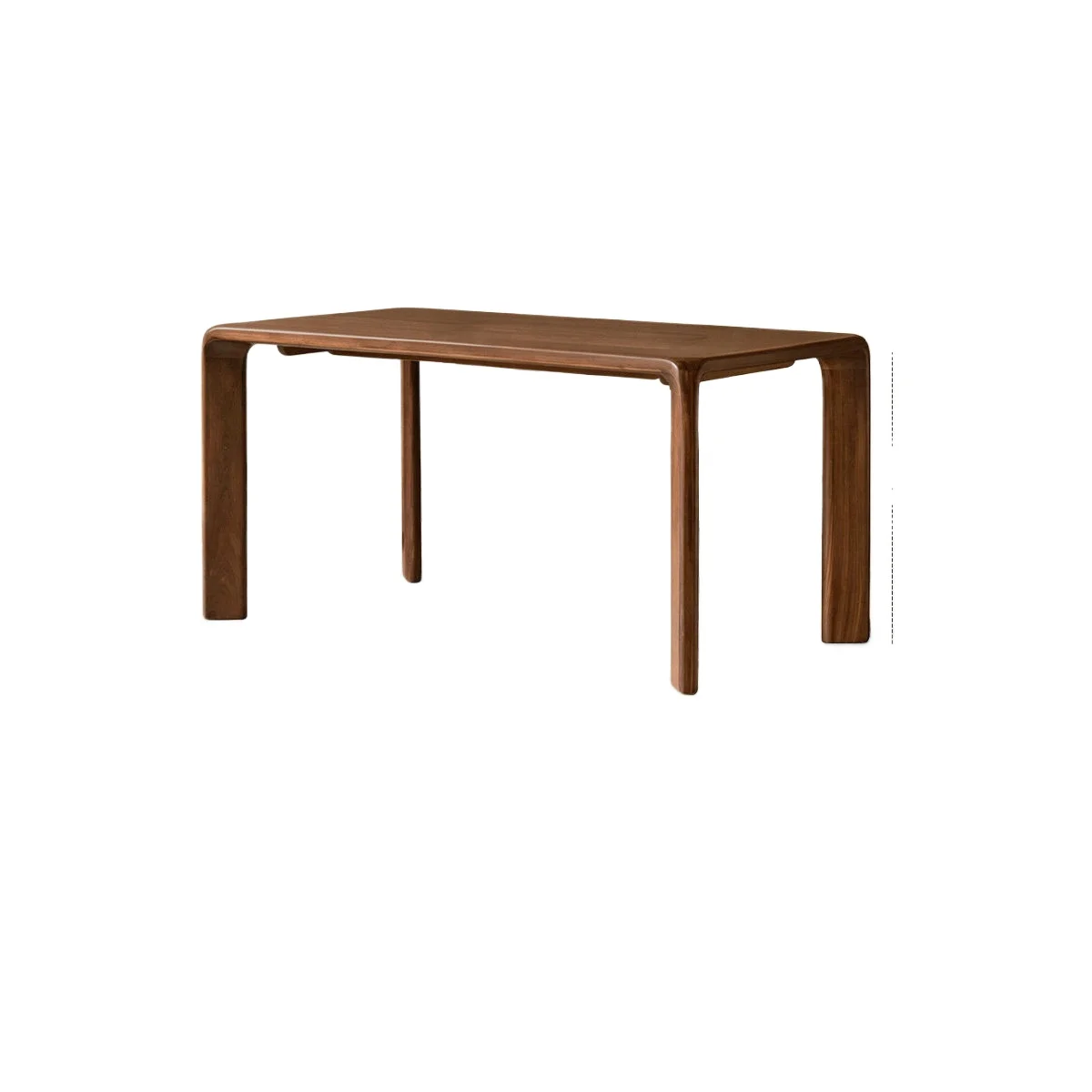 LMM solid wood dining table black walnut tenon and mortise integrated table restaurant light luxury dining table