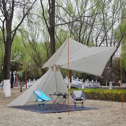 ASTA Gear Fengyin4  Pyramid 2-4 People Water-proof 2-side-silicon-coating Flysheet Ultralight 4-season Tent Inner Mesh No Poles