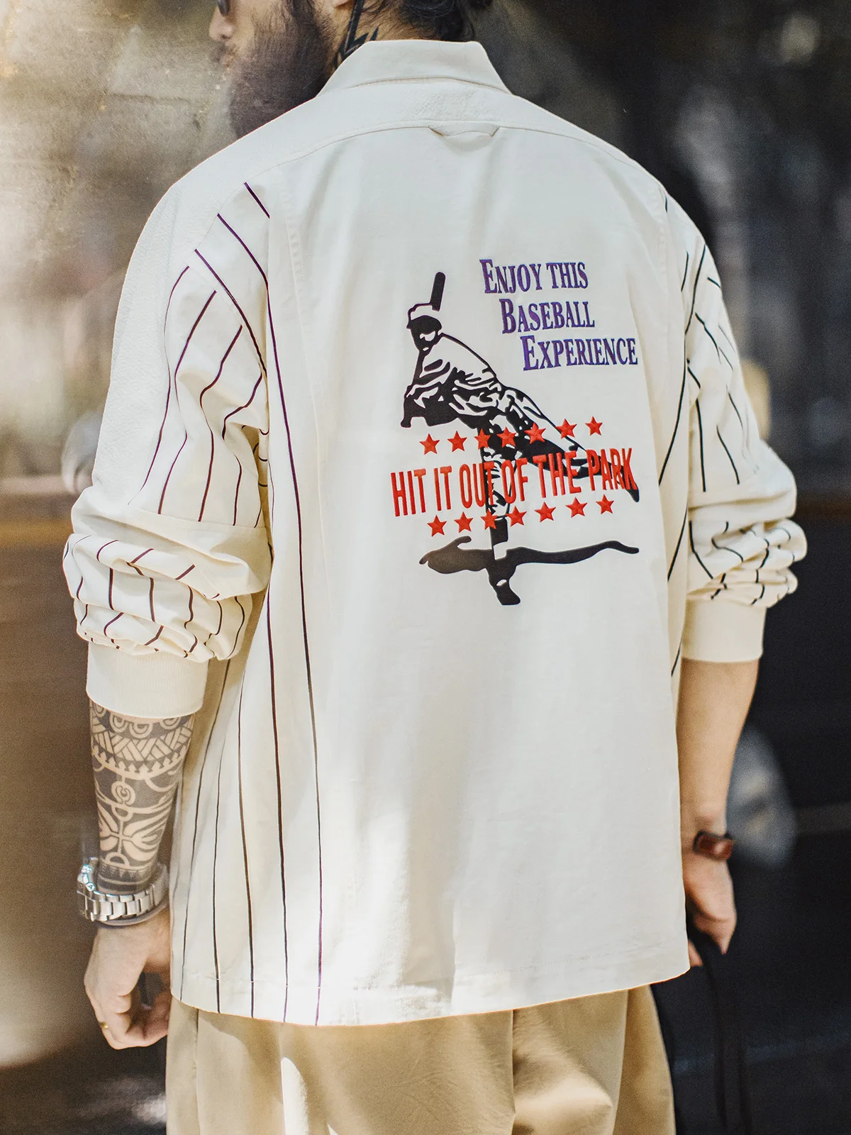 

Мужская хлопковая толстовка Maden American с вышивкой и принтом бейсбольной тематики, летне-осенняя, с нашивками