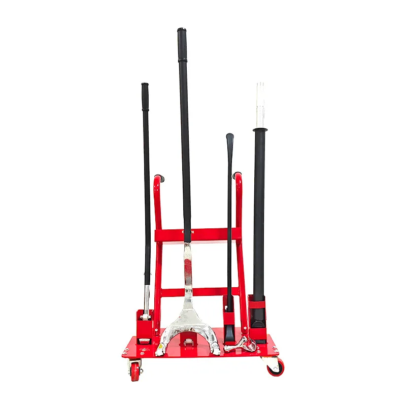 Vacuum tire disassembly and assembly combination, tire removal trolley combination tool