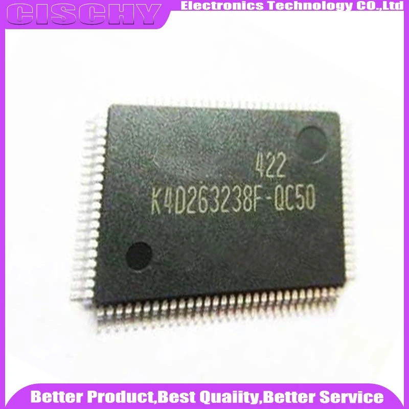 5pcs/lot K4D263238F-QC50 K4D263238F QFP-100 In Stock