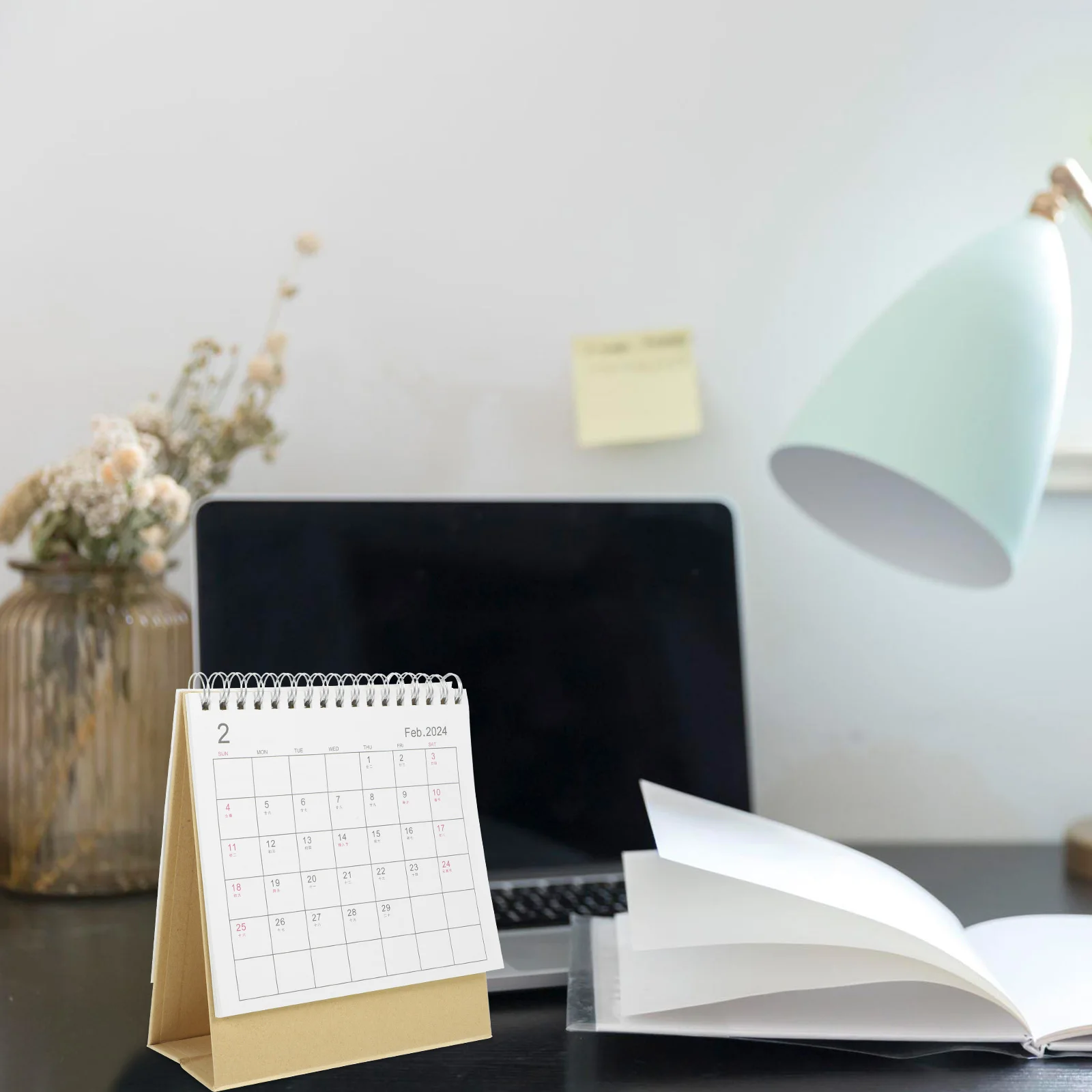 

Thick Paper Desktop 2023 Standing Desk Calendar Monthly Schedule Planner Decorative Office Home Accessory Coil Design