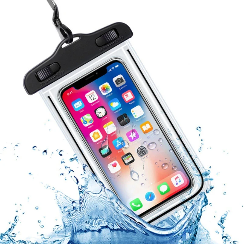 Funda impermeable para teléfono, bolsa para iPhone 16 15 Pro Max, bolsa seca para natación, funda subacuática, funda PV para Huawei Samsung