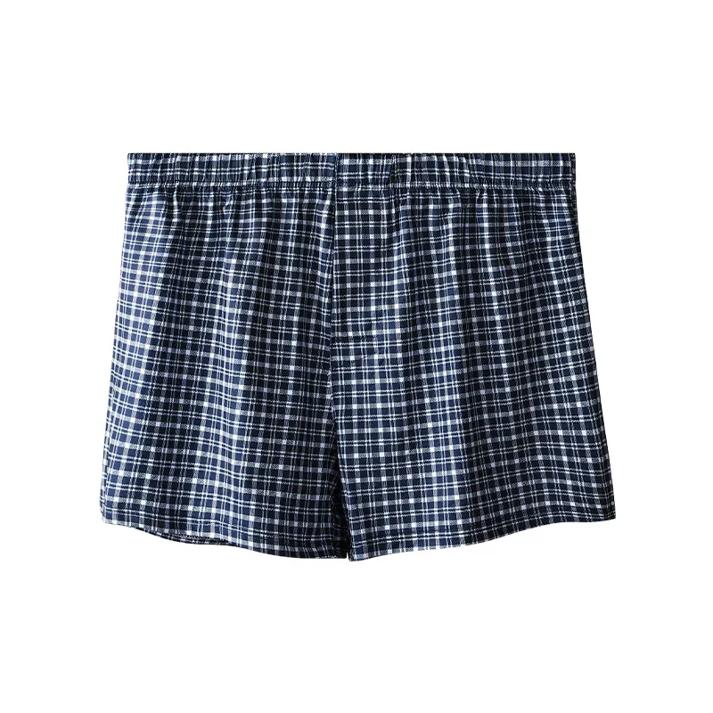 Mens Boxer Shorts Homme Plaid Underwear Man Panties Ropa Comfortable Button Open Pouch Arrow Pants Underpants Cueca Calzoncillo 3