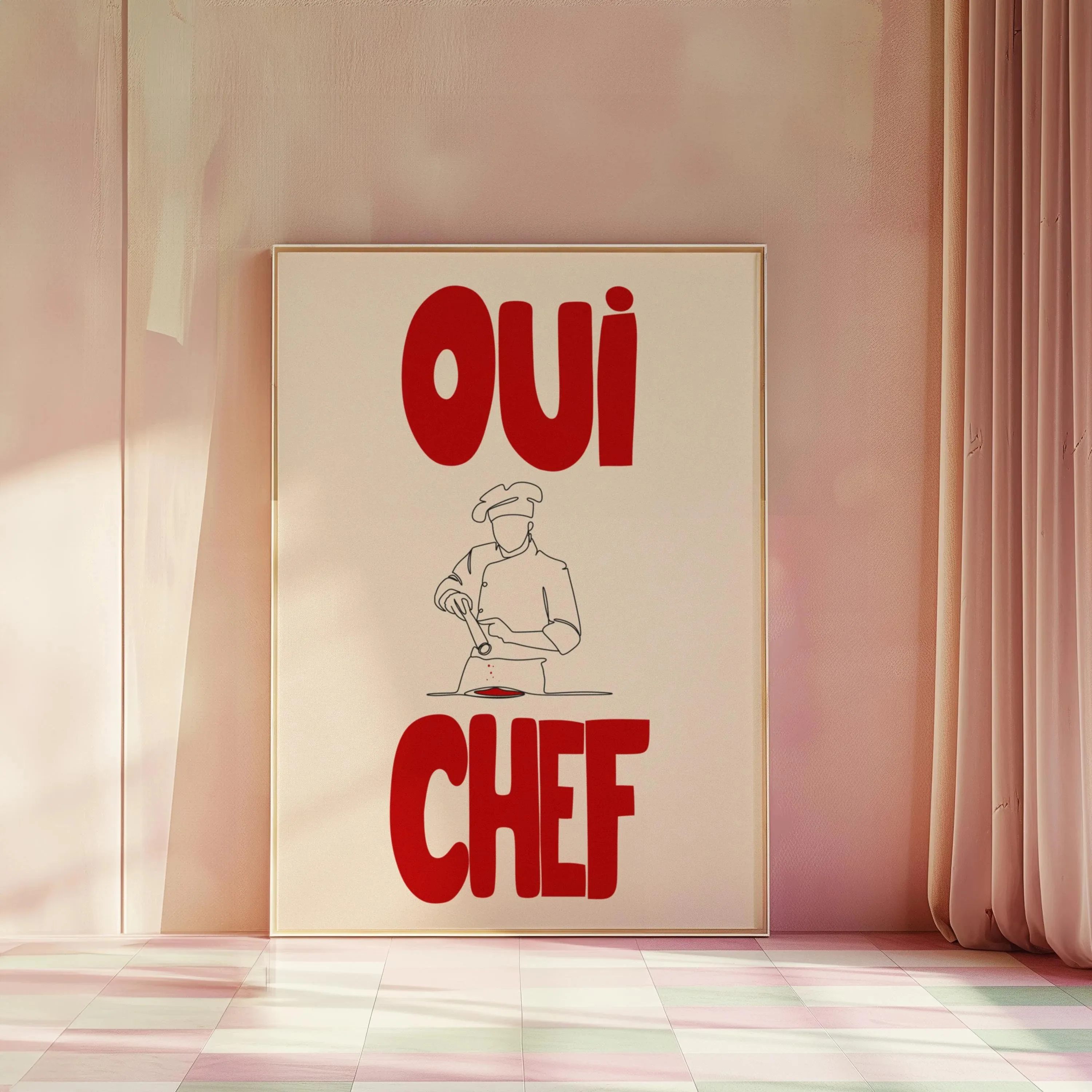 Oui Chef Gourmet Canvas Printi - Home Cooking In French recension och pris