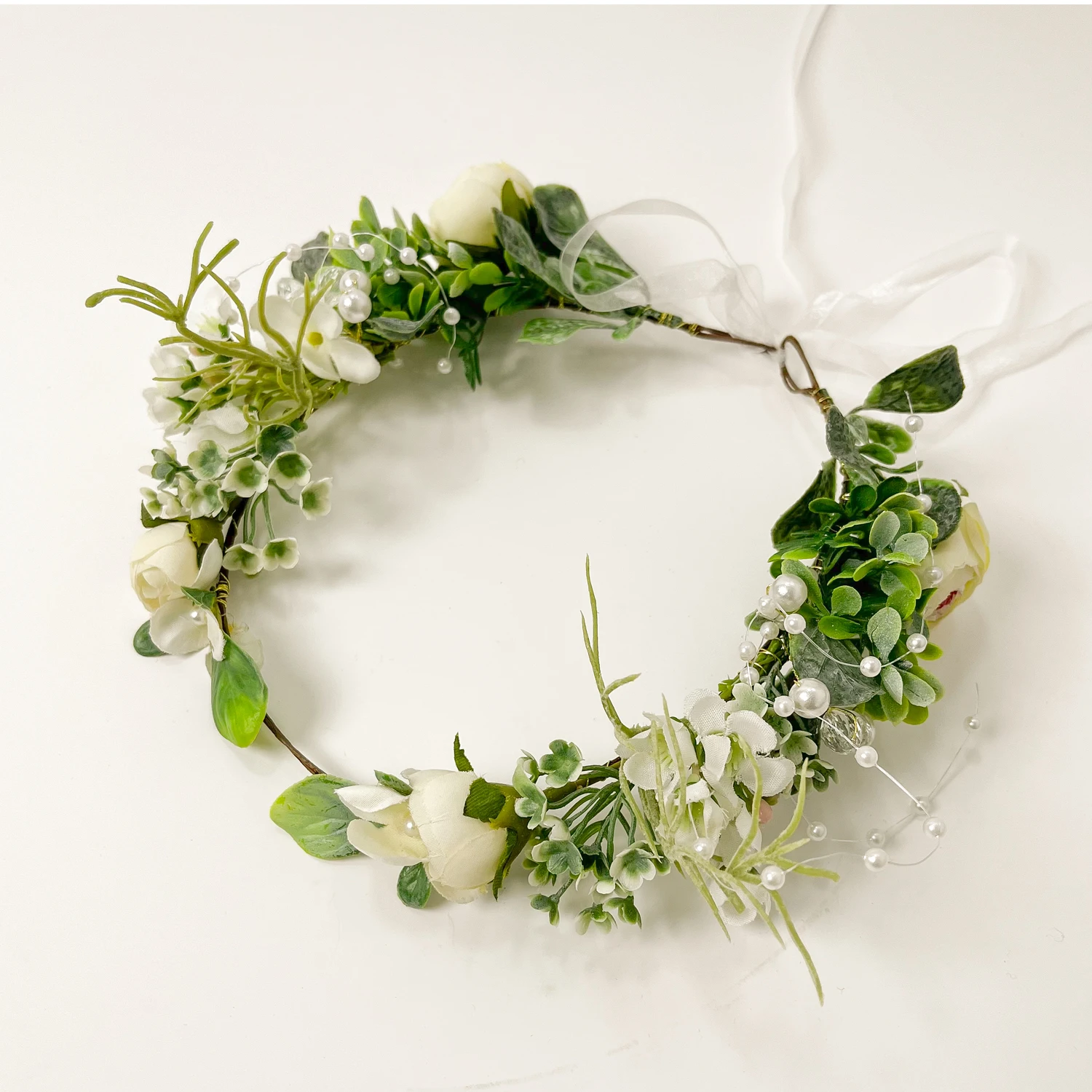 

Flower Crown for Women Girls Flower Headband Rose Garland Headpiece Festival Wedding Bride Headwear Hair Band for Photoshoots