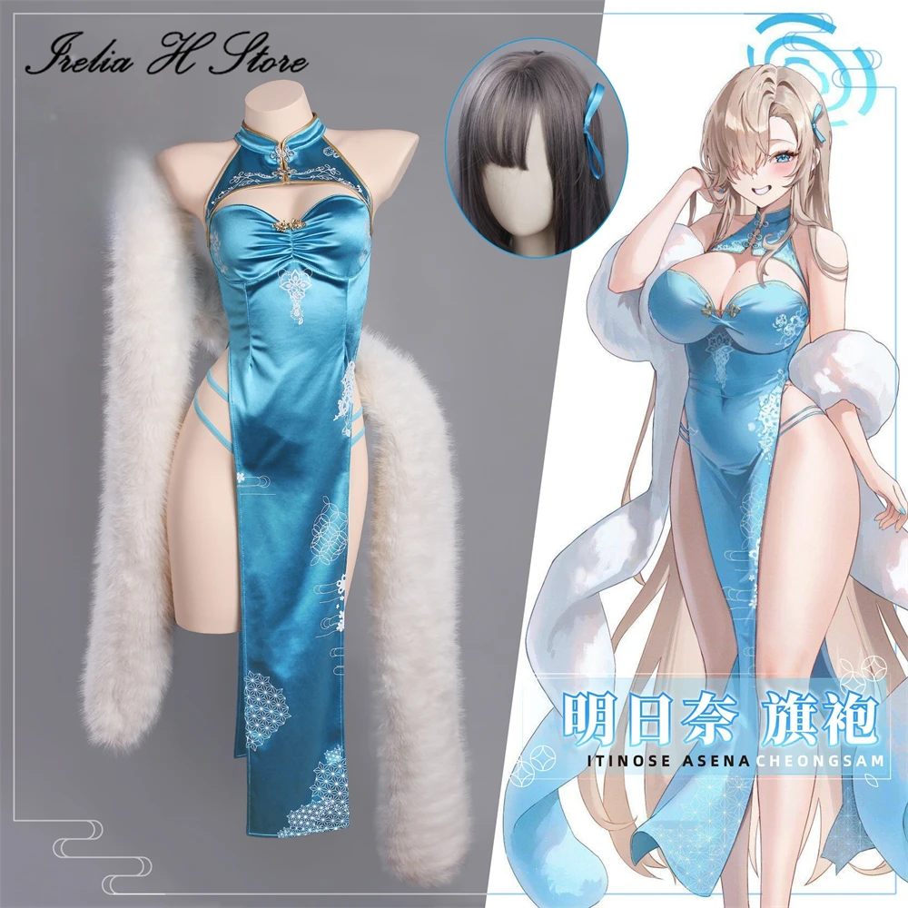 

Irelia H Store Blue Archive Ichinose Asuna Cosplay Costume Game Asuna Sexy Cheongsam Hallween Costumes Women
