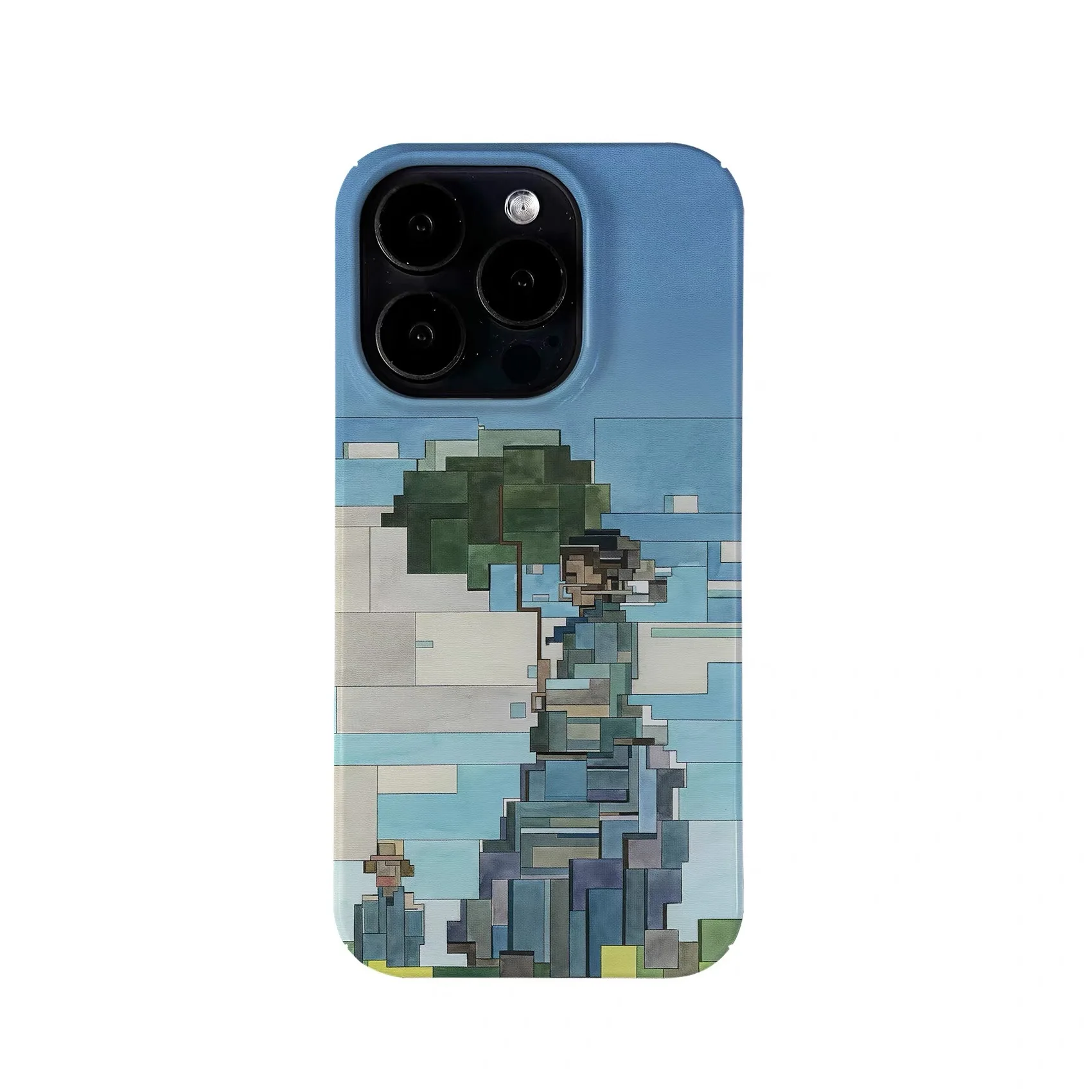 

Ins Blue Pixel Kawakami Haru Phone Case for IPHONE 17 Air 16E 15 PROMAX 14 Plus 13 12 MINI 11 PRO 16Plus XR Acrylic Phone Cover