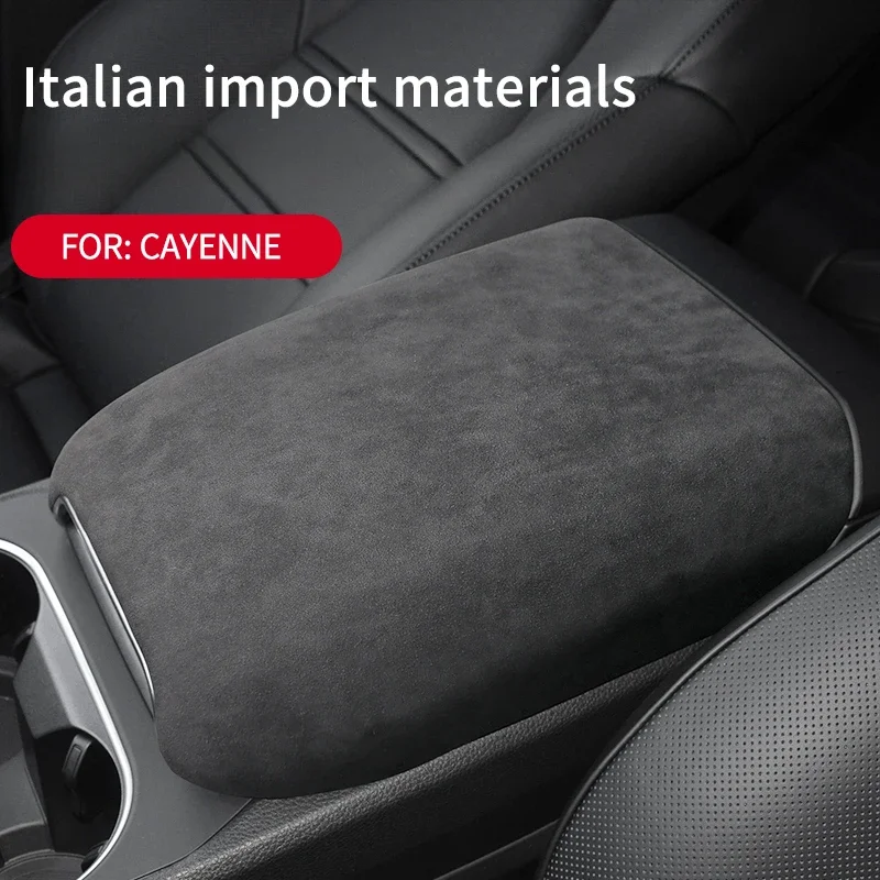 For P-orsche Cayenne 2018 2019 2020 2021 2022 Central Armrest Box Outer Upper Lid Cap Shell  ABS Cover Protect Panel