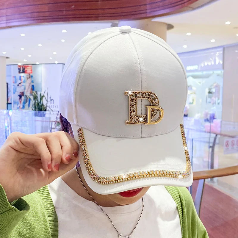 Fashion Brand Diamond D Letter Baseball Cap For Women Men Summer Outdoor Sun Protection Hat 2024 Autumn Casual Ladies Caps