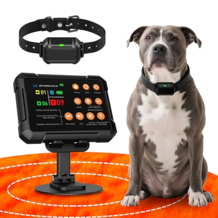 Electric Fence for 3 s. Radar Wireless Fence System 0300 ft Range IPX7 Waterproof Dog Training Collar Sound Vibration Static Mo