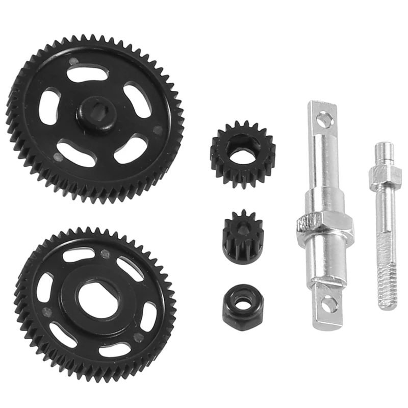 Transmission Steel Spur Gear Set As Shown Metal RC Upgrade Parts For 1/24 RC Crawler Axial SCX24 AXI90081 AXI00002 C10 AXI00001