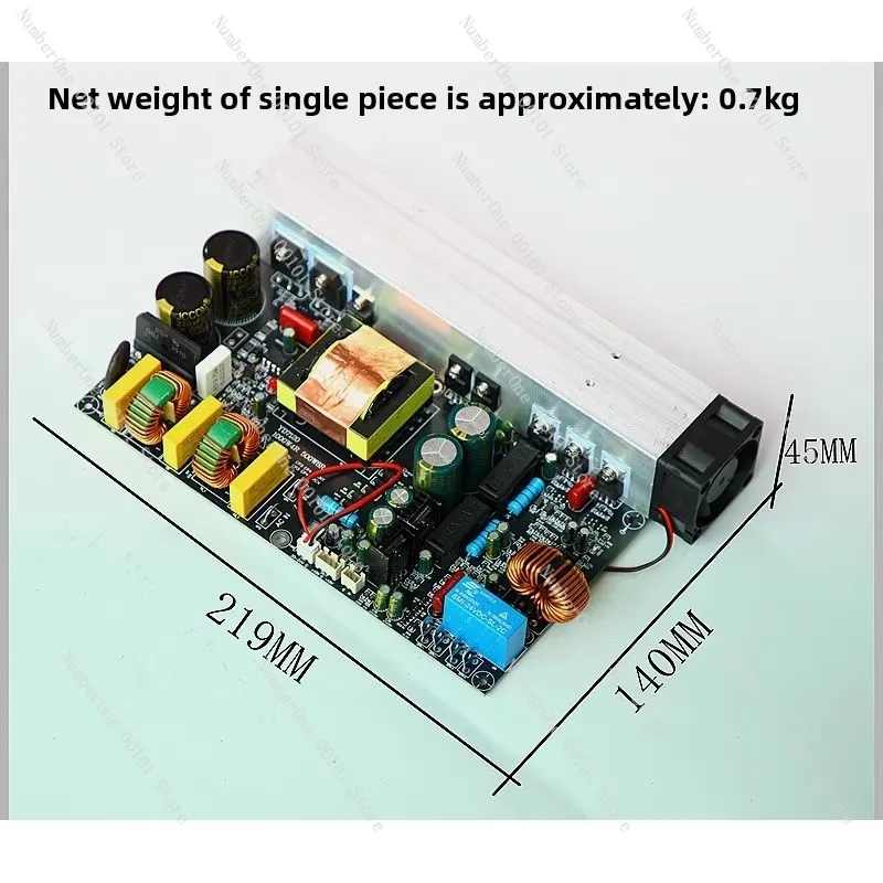 1KW Peak Mono Class D Digital Power Amplifier Board, High Power Audio Amp with Integrated Switching Power Supply