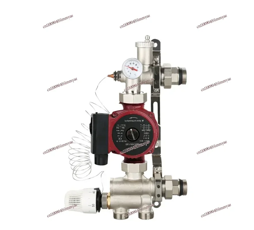 DN25 Thermostatic pump mixer blender for Water Underfloor Heating Manifold mixing valve water mixing center water mixing system - view 2